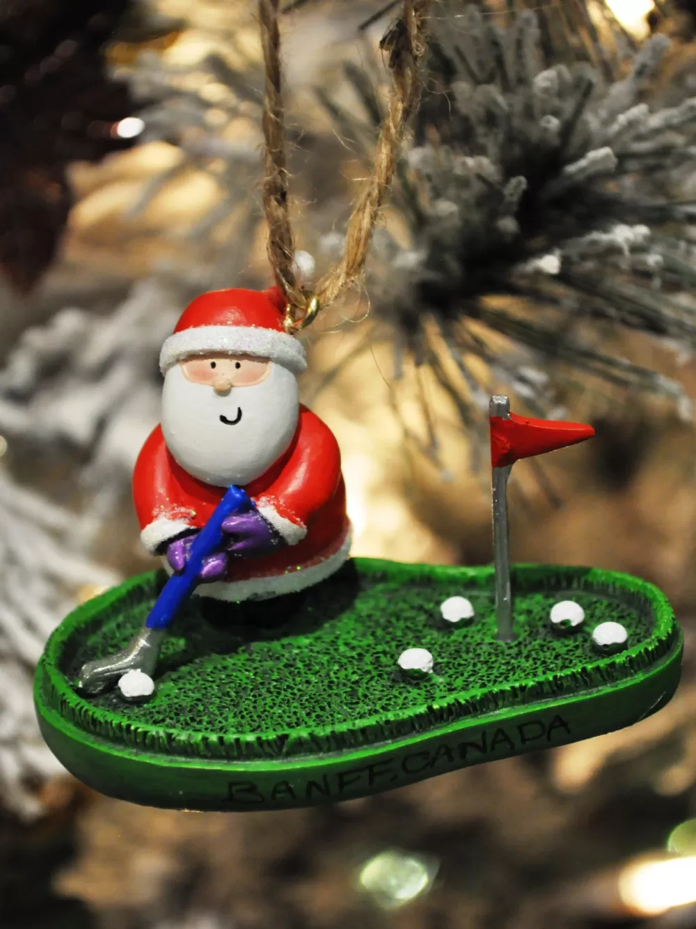 The Spirit of Christmas Sports | Santas>Santa Putt Ornament